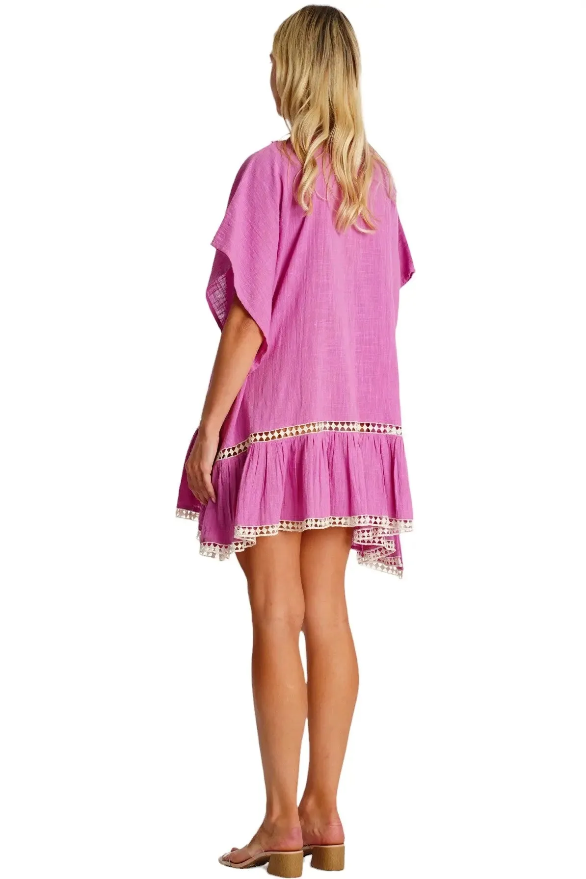 Embroidered Cover Up Caftan