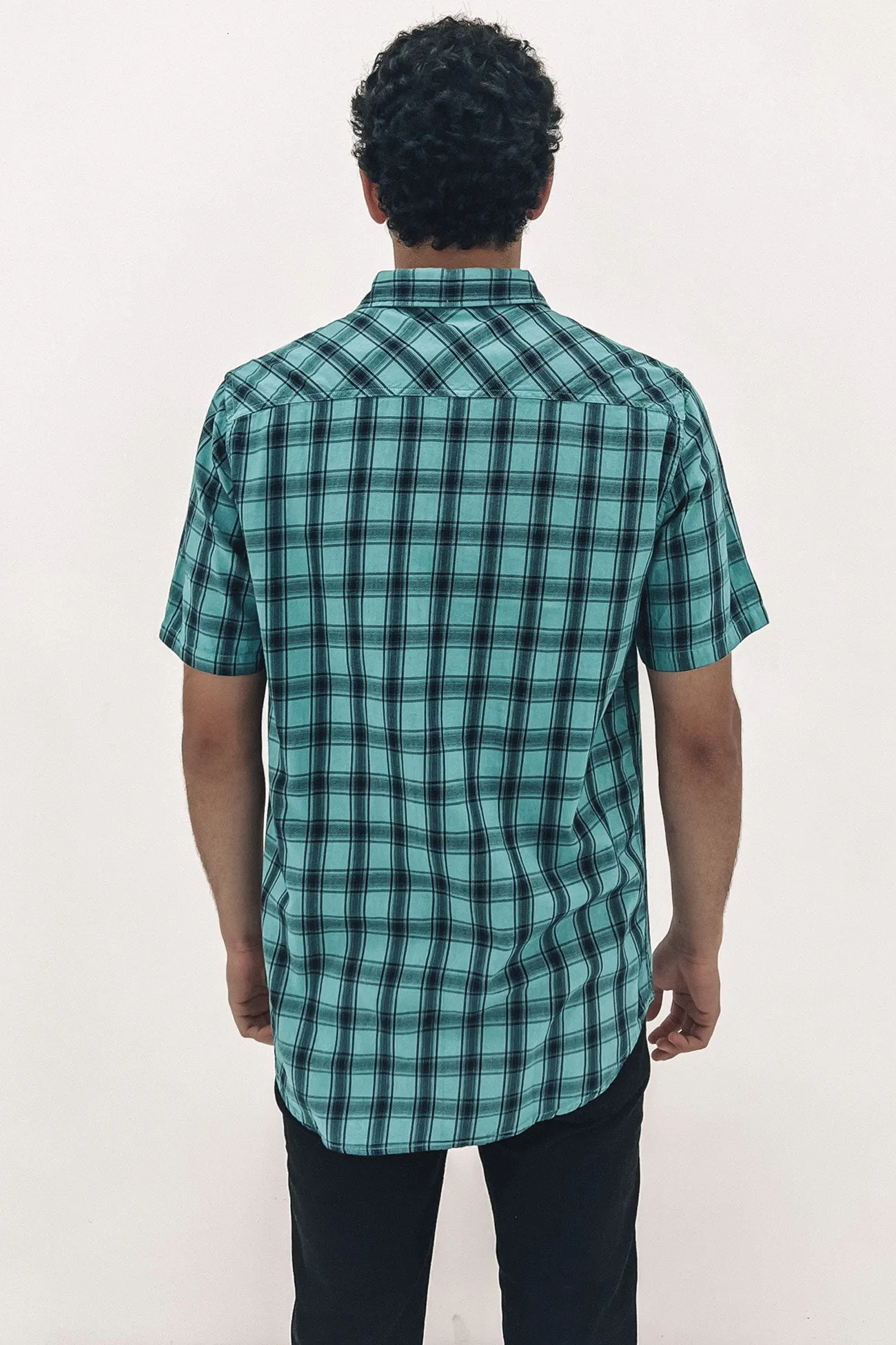 Essential Check Short Sleeve Shirt Mint