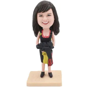 Female Scuba Diver Custom Figure Bobblehead