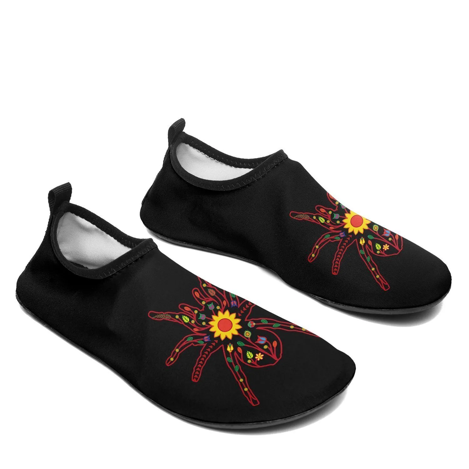 Floral Spider Sockamoccs Kid's Sockamoccs Slip On Shoes