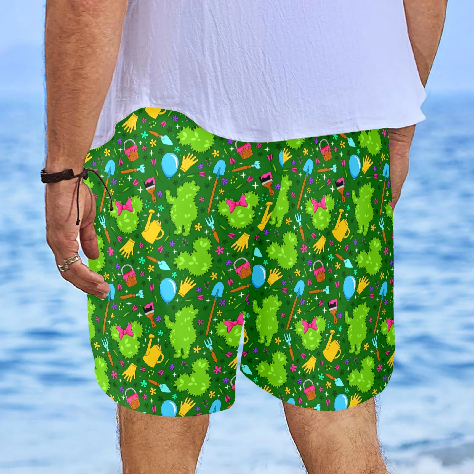 Flower And Garden Men's Swim Trunks Swimsuit