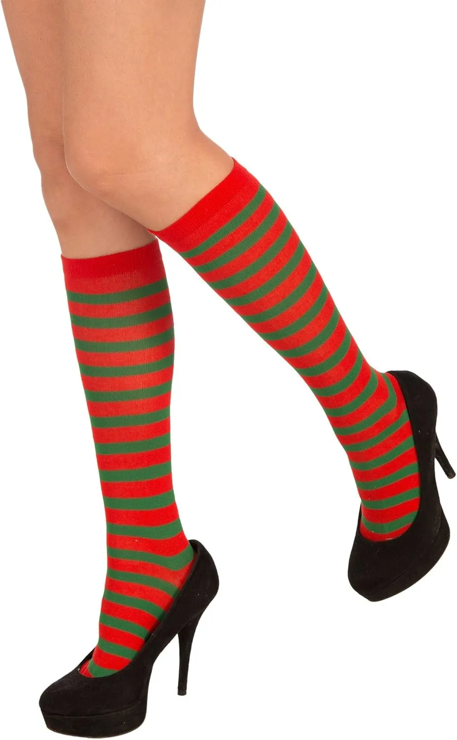 Forum Novelties Adult Red and Green Striped Socks