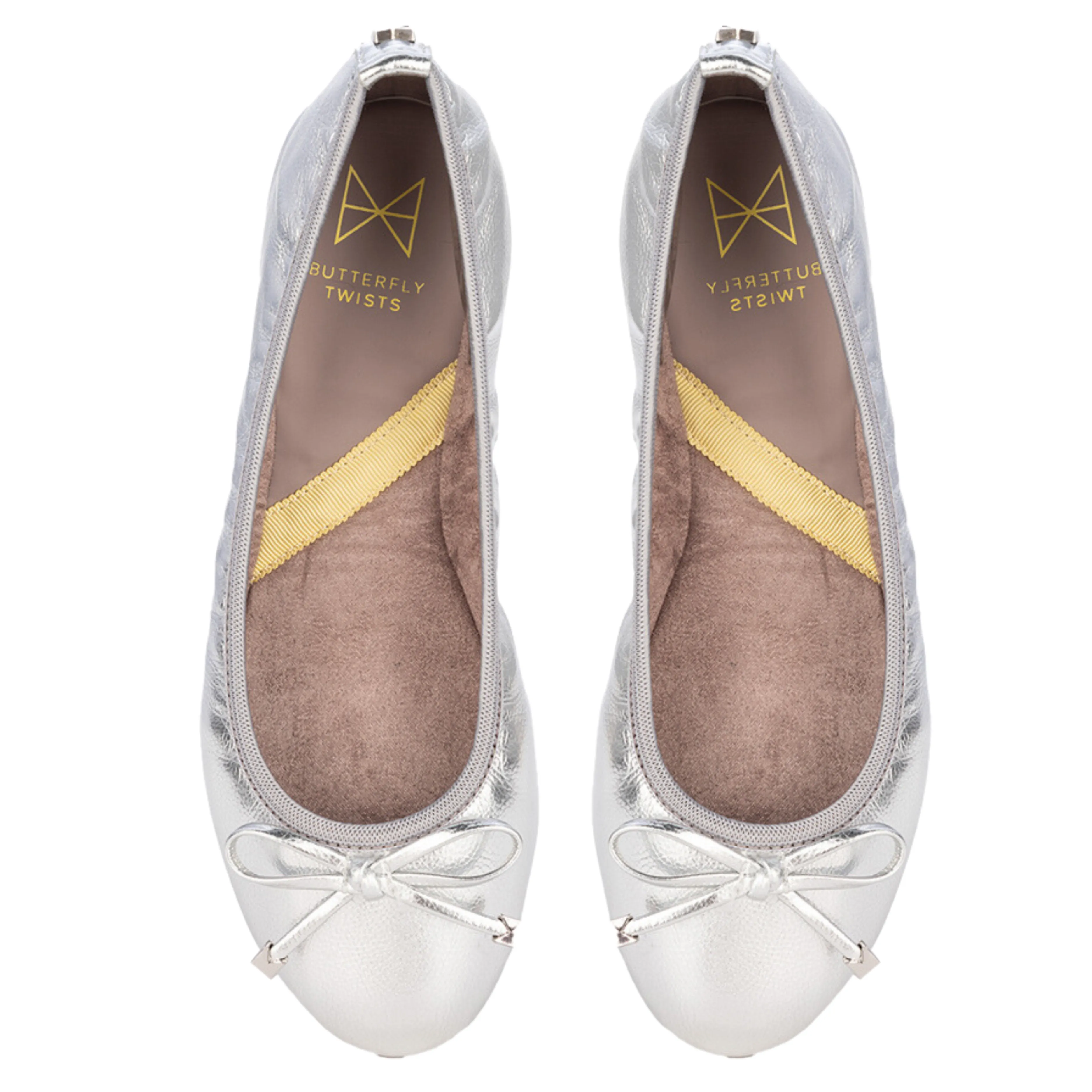 FRANKIE Ballet Flat Shoes - Silver Metallic