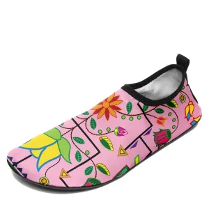 Geometric Floral Summer Sunset Sockamoccs Kid's Sockamoccs Slip On Shoes