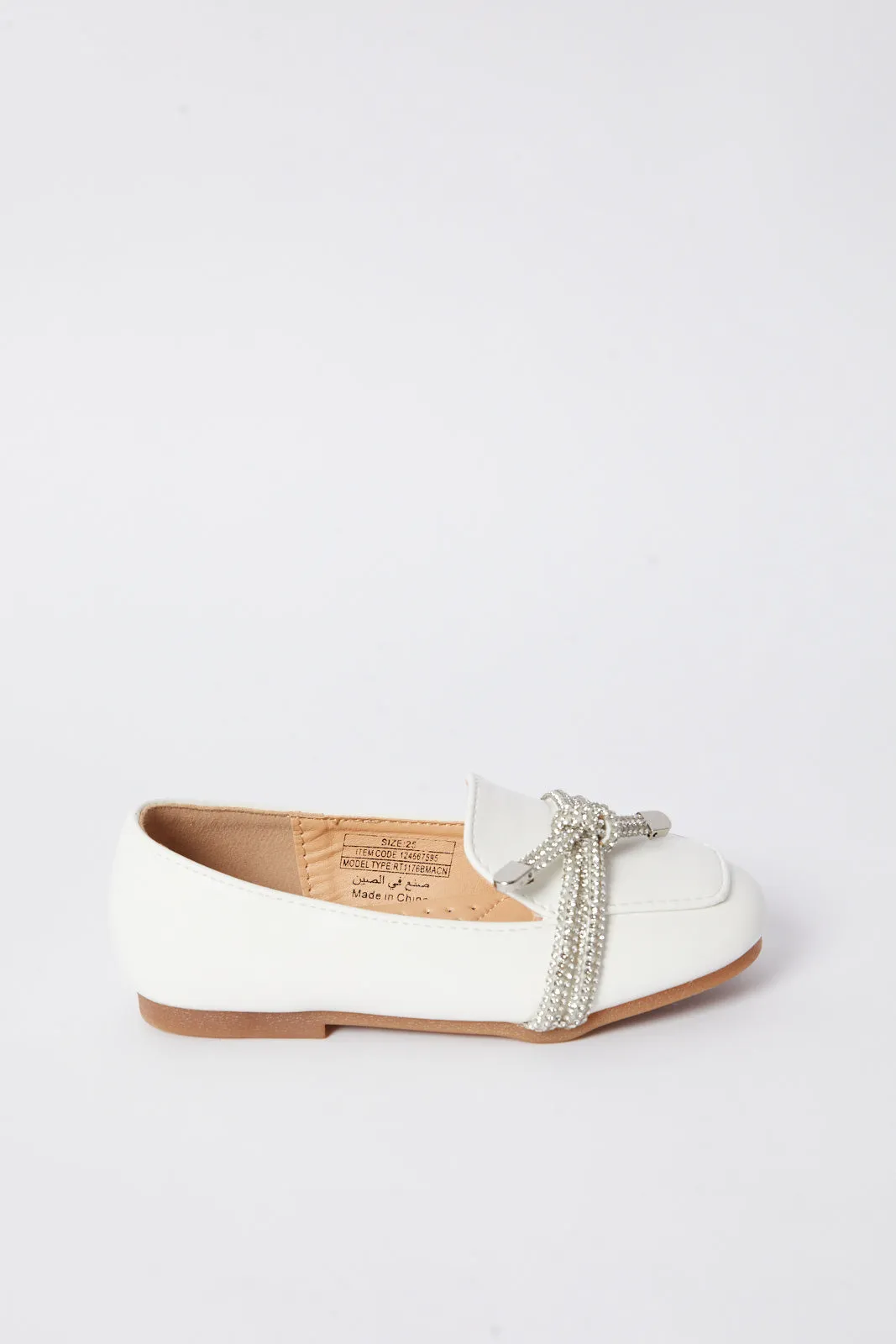 Girl White Loafer