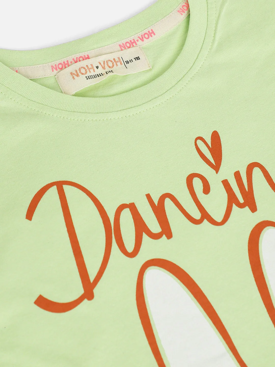 Girls Green Dancing Shoes T-Shirt - Lyush Kids