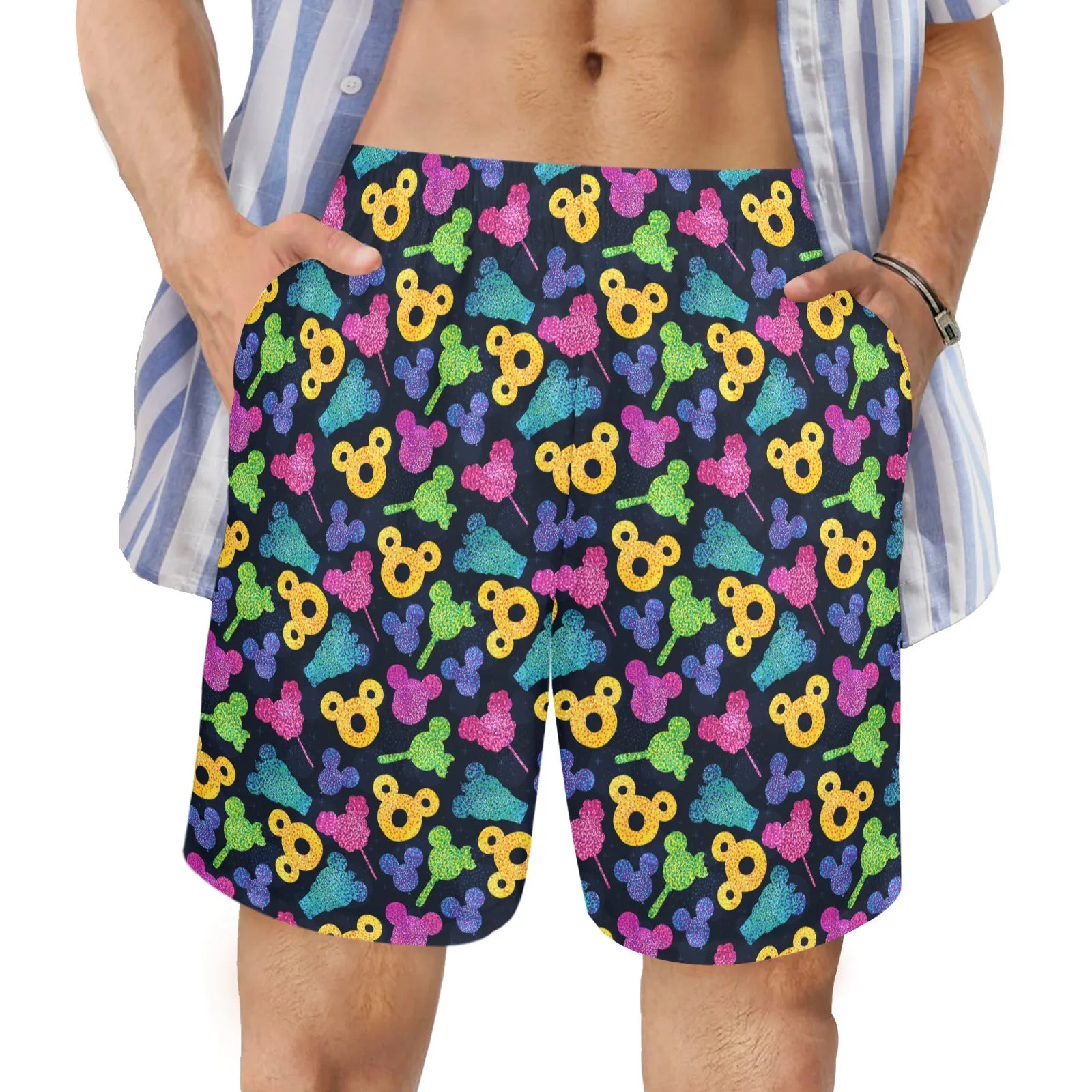 Glitter Park Snacks Men's Swim Trunks Swimsuit