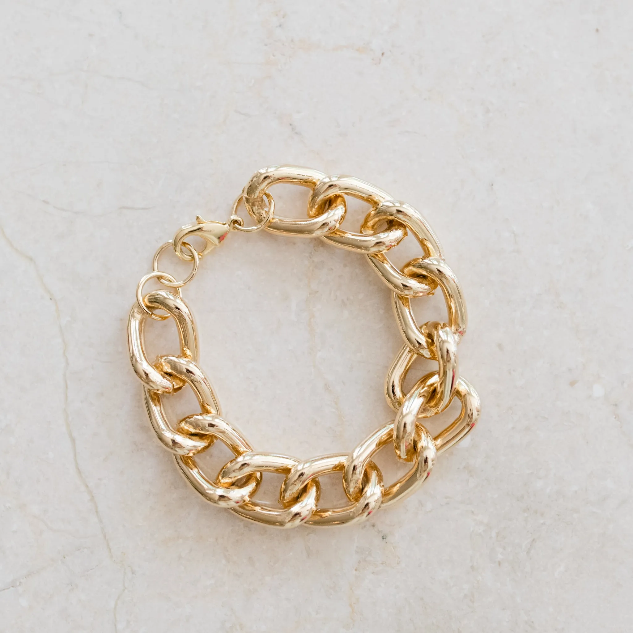 Gold-Filled Cuban Chain Link Bracelet | Bold Elegance & Timeless Design | By Pearly Girls