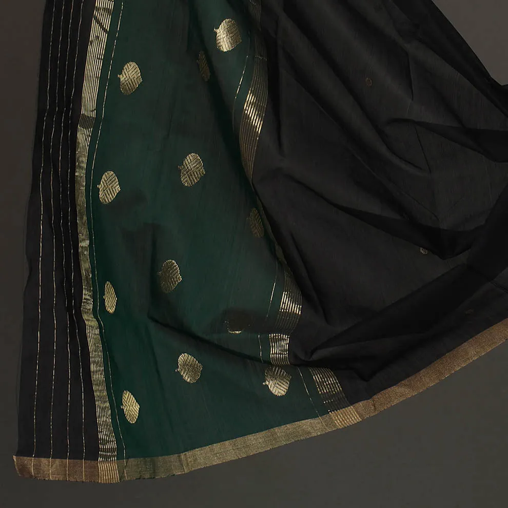 Green - 2pc Zari Buti Handloom Chanderi Silk Dress Material 12