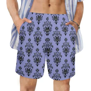 Haunted Mansion Wallpaper Men's Swim Trunks Swimsuit