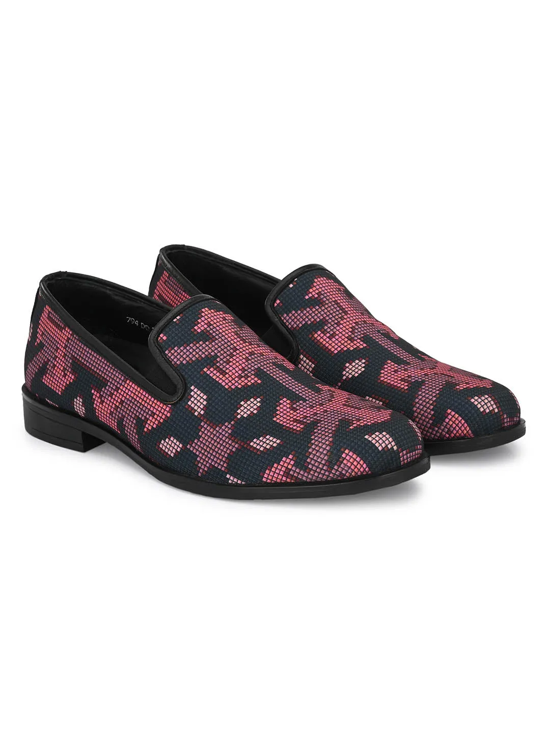 Hitz Men's Red Slip-On Ethnic Wear Shoes