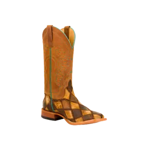 Horse Power Men's Patchwork Western Square Toe Boot