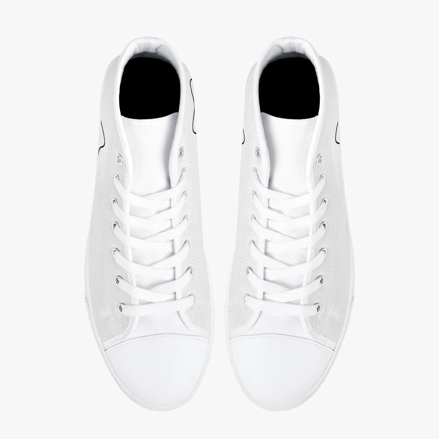 Jacki Easlick Lux Egg Classic High-Top Canvas Sneakers - White/Black