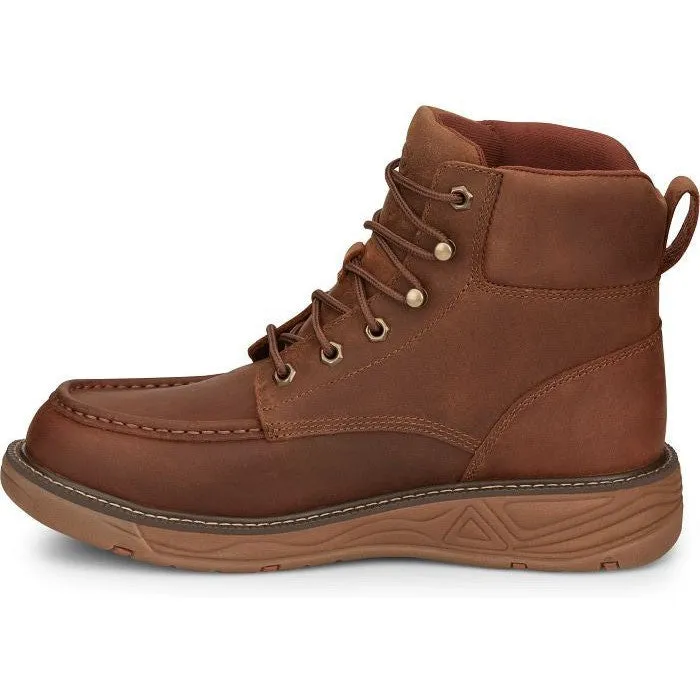 Justin Men's Rush 6" WP Wedge Work Boot -Brown- SE470