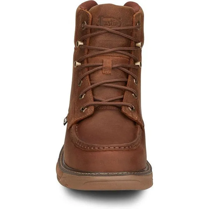 Justin Men's Rush 6" WP Wedge Work Boot -Brown- SE470