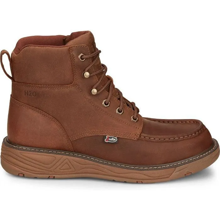 Justin Men's Rush 6" WP Wedge Work Boot -Brown- SE470