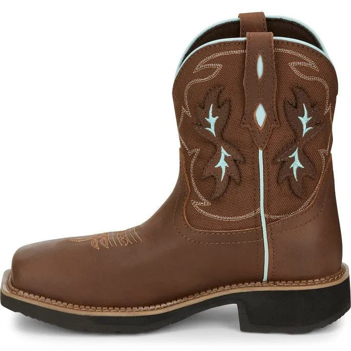 Justin Women's Chisel 8" Nano Comp Toe Western Work Boot -Brown- GY9960