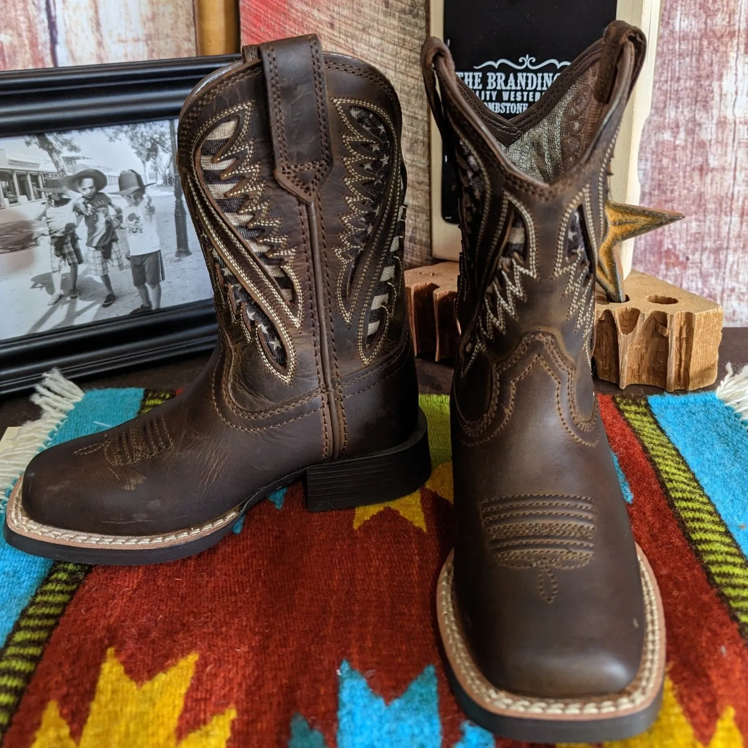 Kids' Western Boot "Quickdraw VentTek" by Ariat  sizes 1-6 10044485