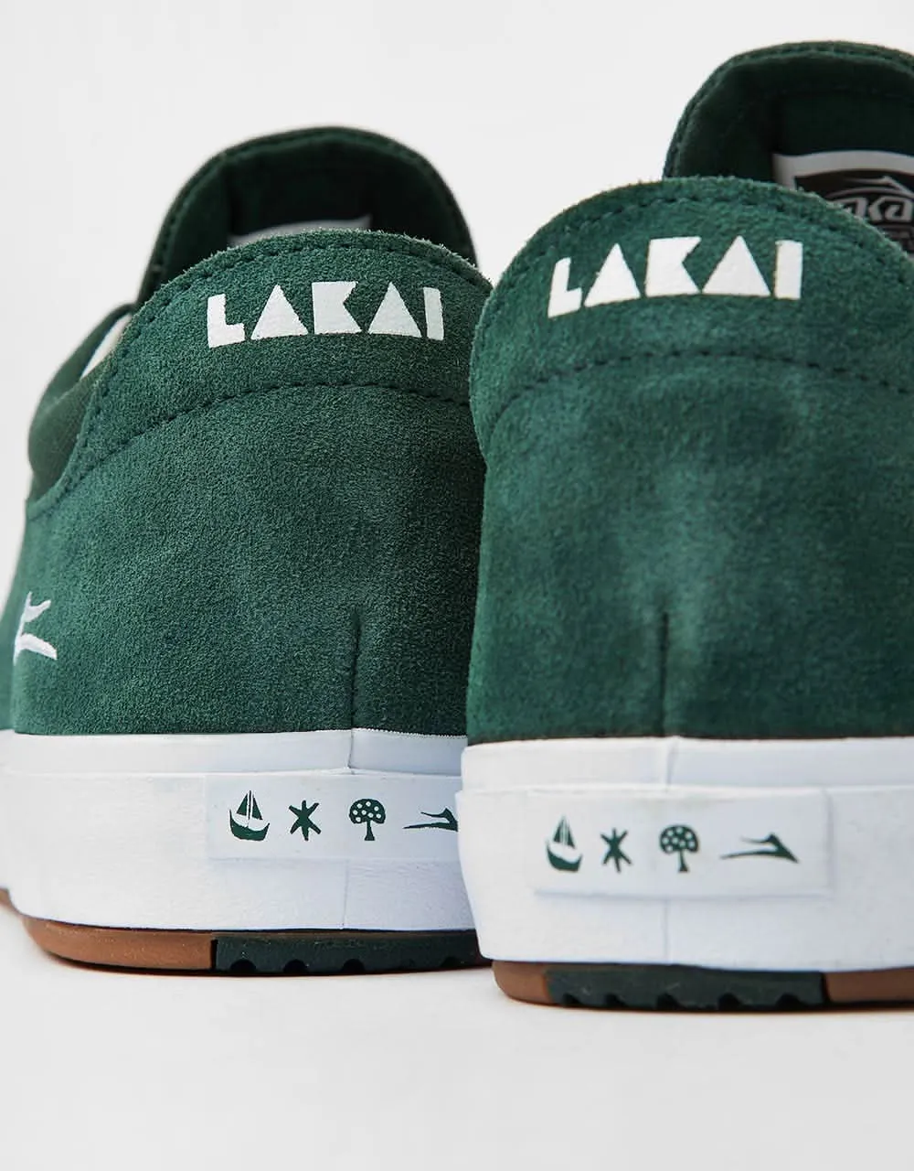 Lakai Wilkins Skate Shoes - Green Suede