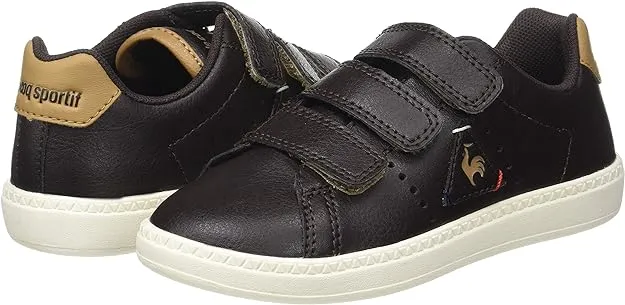 Le Coq Sportif scarpa da bambino con strappo in pelle Courtone 1720116 marrone