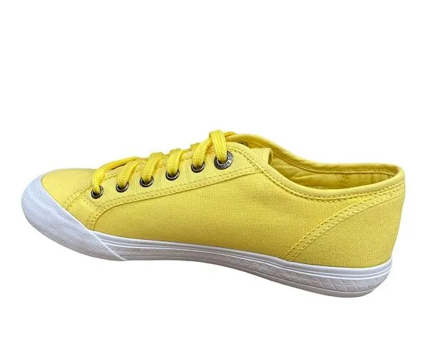 Le Coq Sportif scarpa sneakers in tela da adulti Deauville Plus 1411204 giallo