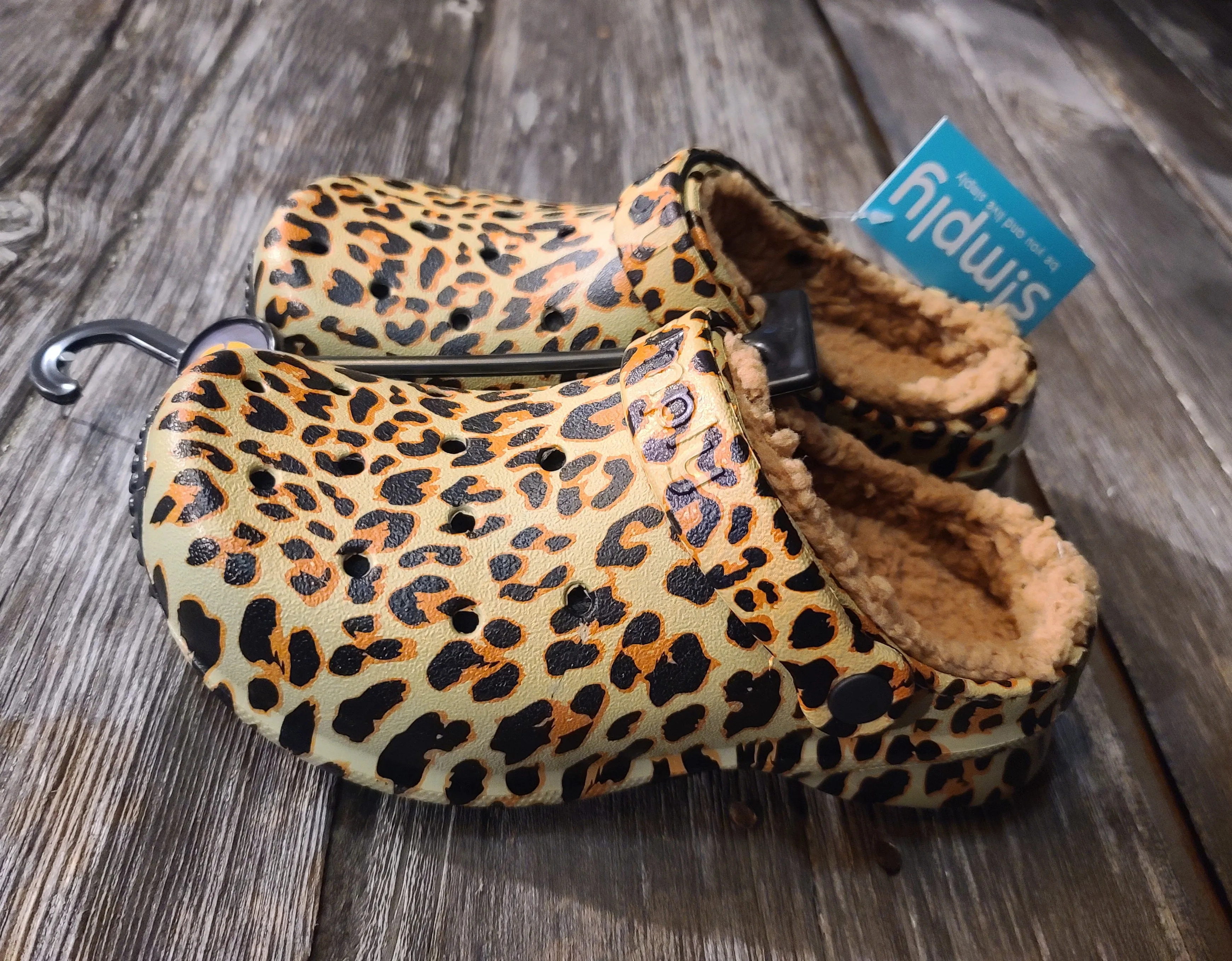 Leopard Fleece Clog by Simply Southern