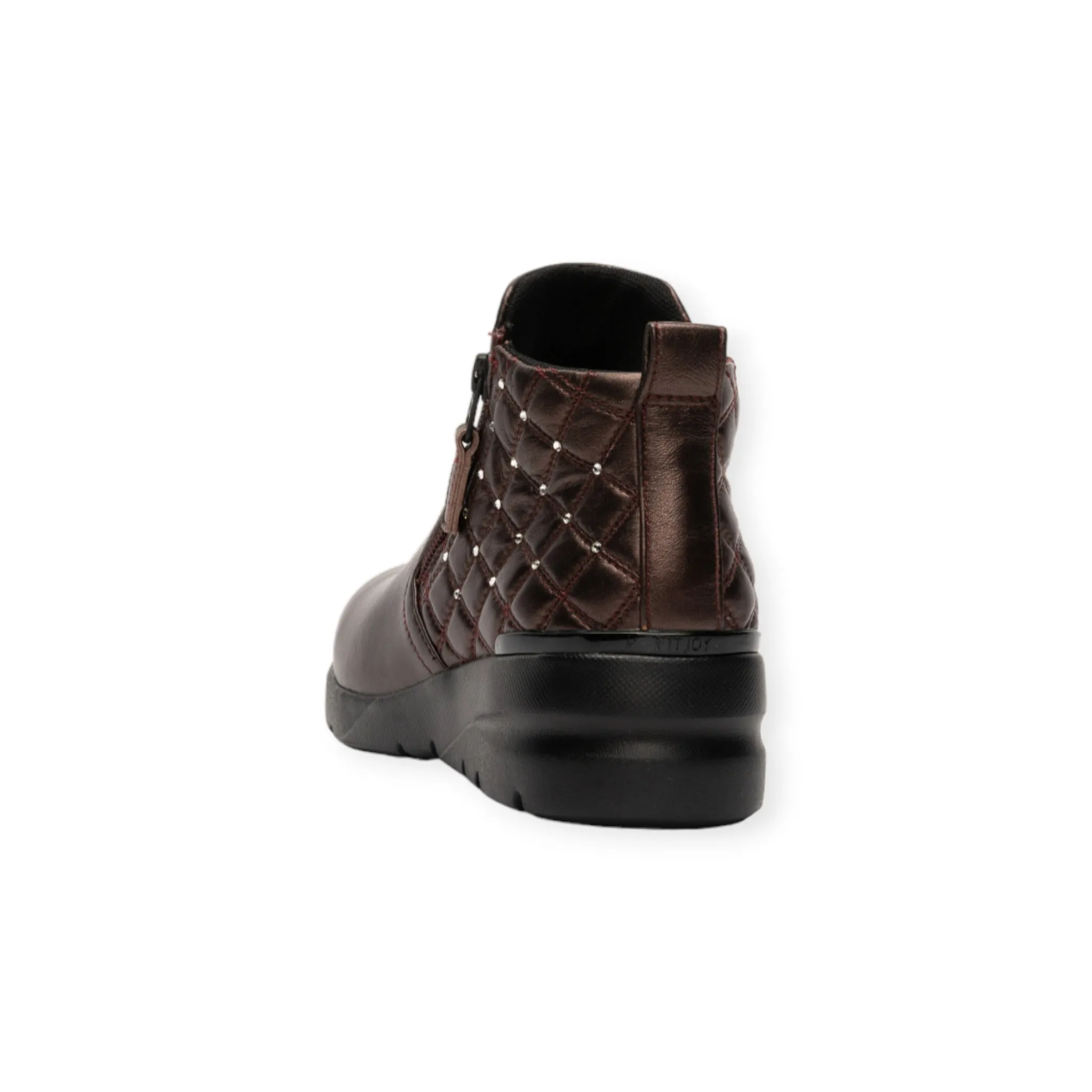 Lightweight Soft Sheepskin quilted design boots with Swarovski crystal glass decoration #FJ104