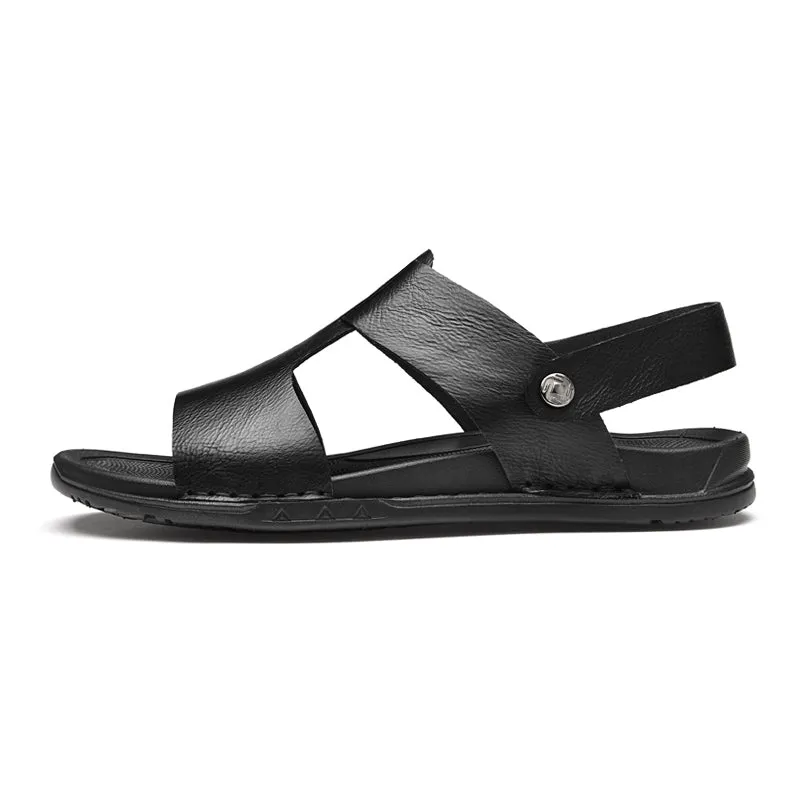 LuxeLeather  Summer Chic Buckle Sandals