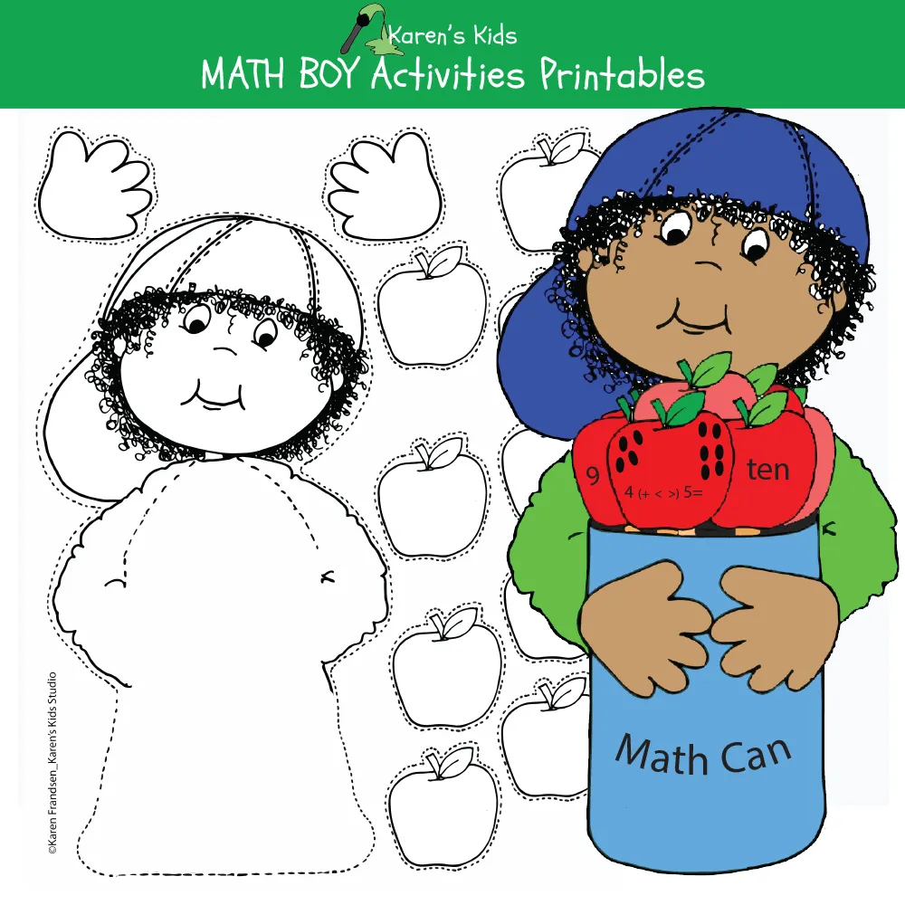 MATH BOY Freebie Activity Kit (Karen's Kids Printables)