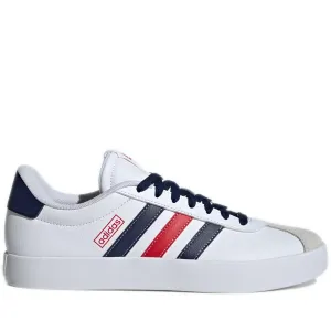 Men's Adidas VL Court 3.0 Shoes - Cloud White / Team Navy Blue 2 / Better Scarlet