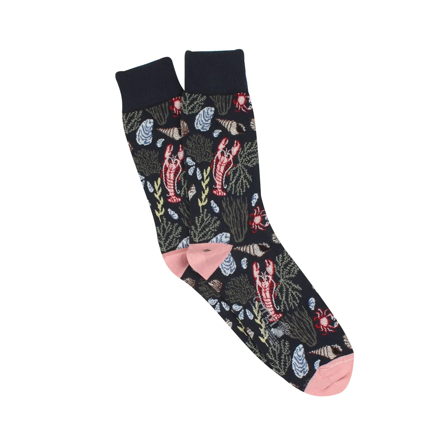 Men's Coastal Patterned Cotton Socks