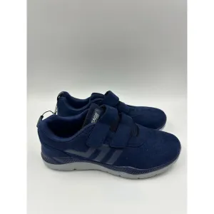 Men's Size 8.5, Navy Blue Suede Sneakers, with Straps, Gray Sole