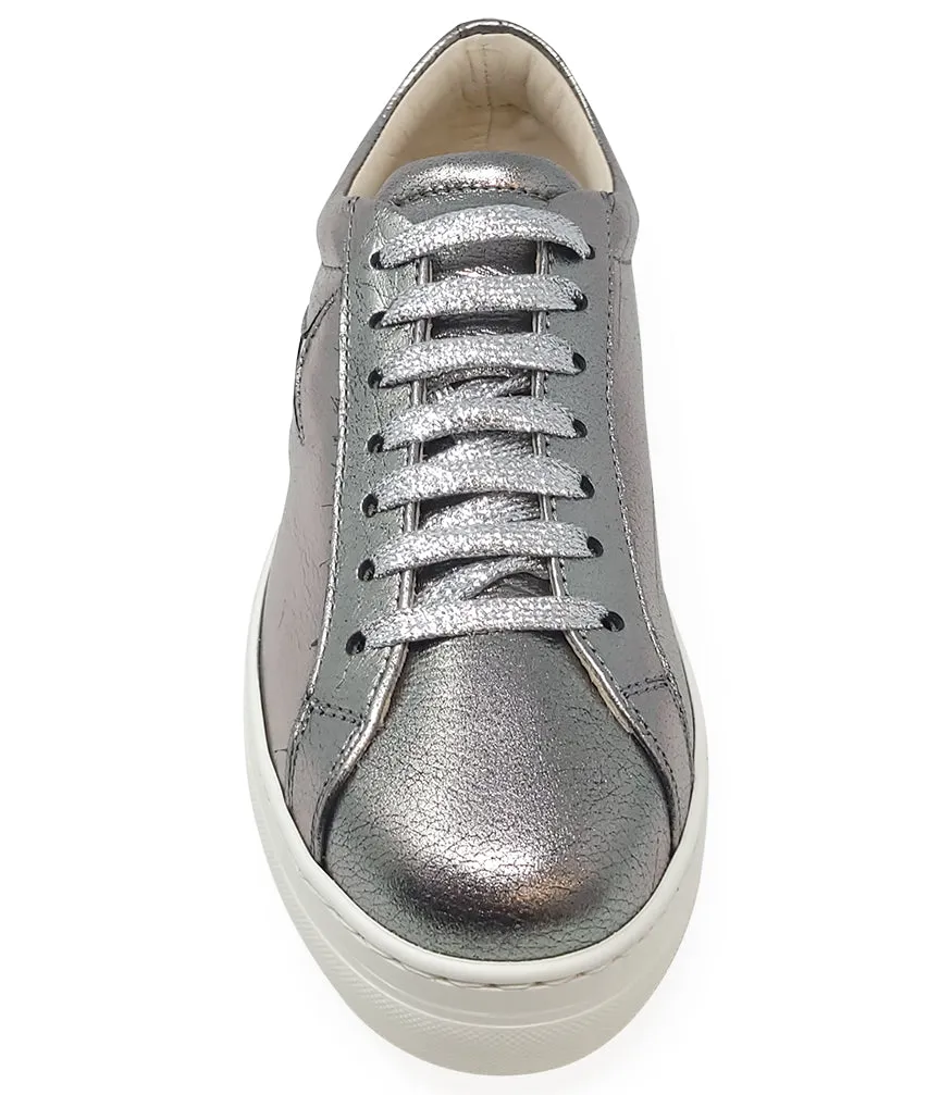 Moma X Madison Maison™ Silver Leather Platform Sneaker