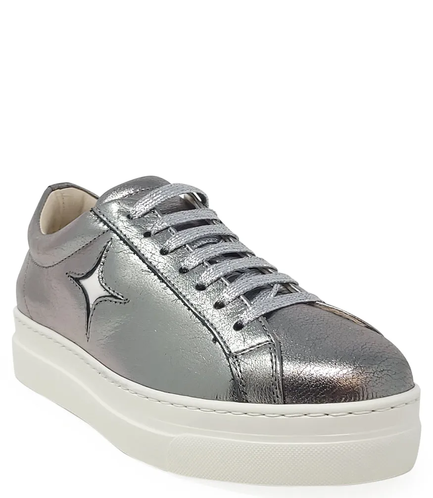 Moma X Madison Maison™ Silver Leather Platform Sneaker