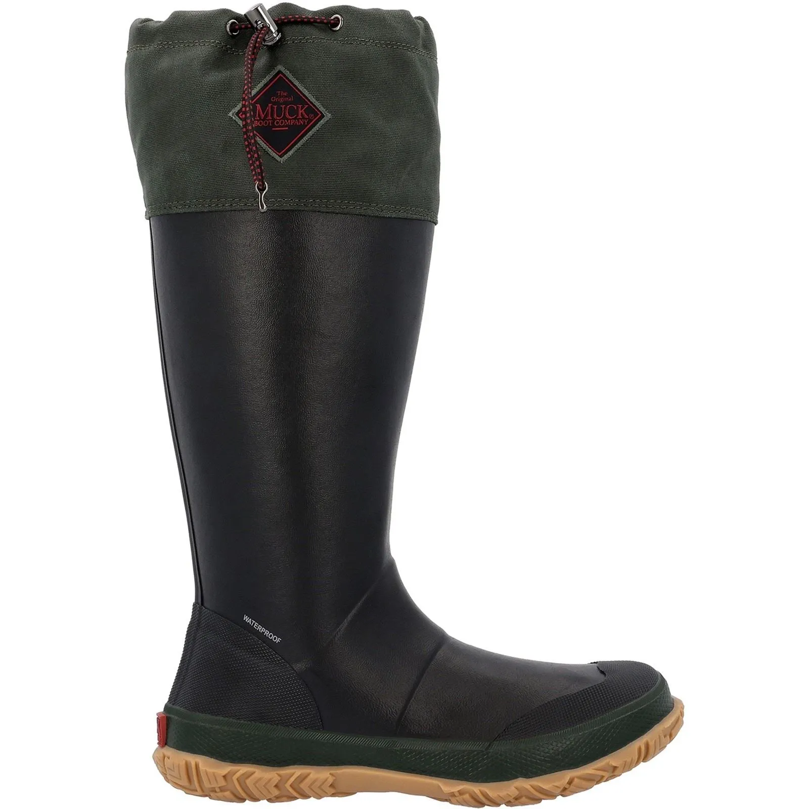 Muck Boots Forager Rubber Black/Moss Green Wellington Boots