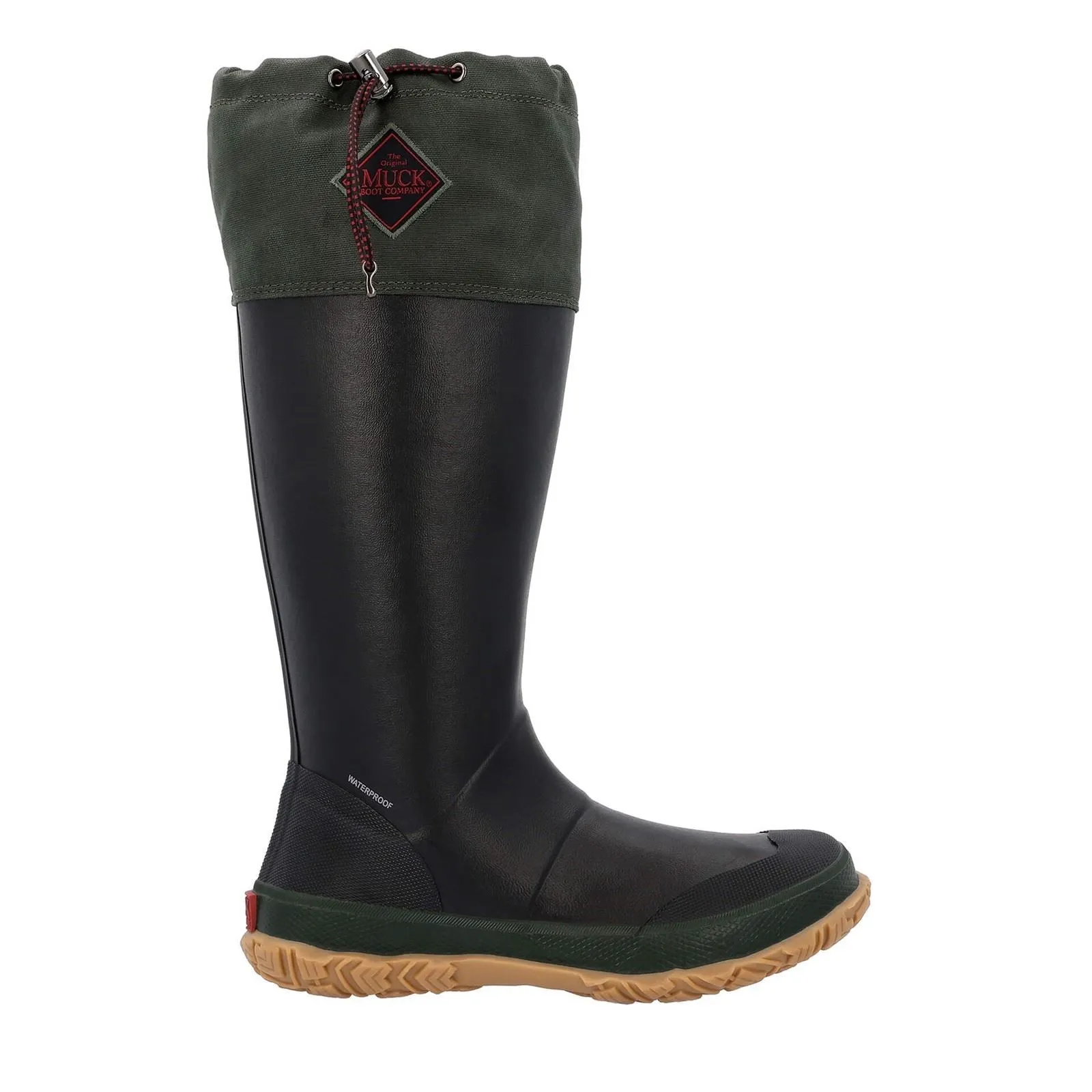 Muck Boots Forager Rubber Black/Moss Green Wellington Boots