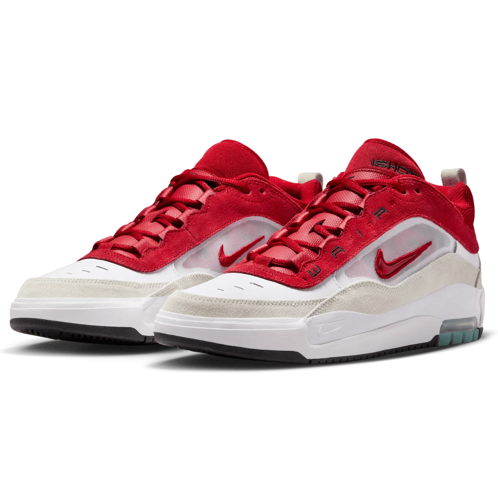 Nike SB Air Max Ishod 2 Skateboard Shoe - White/Varsity Red-Summit White