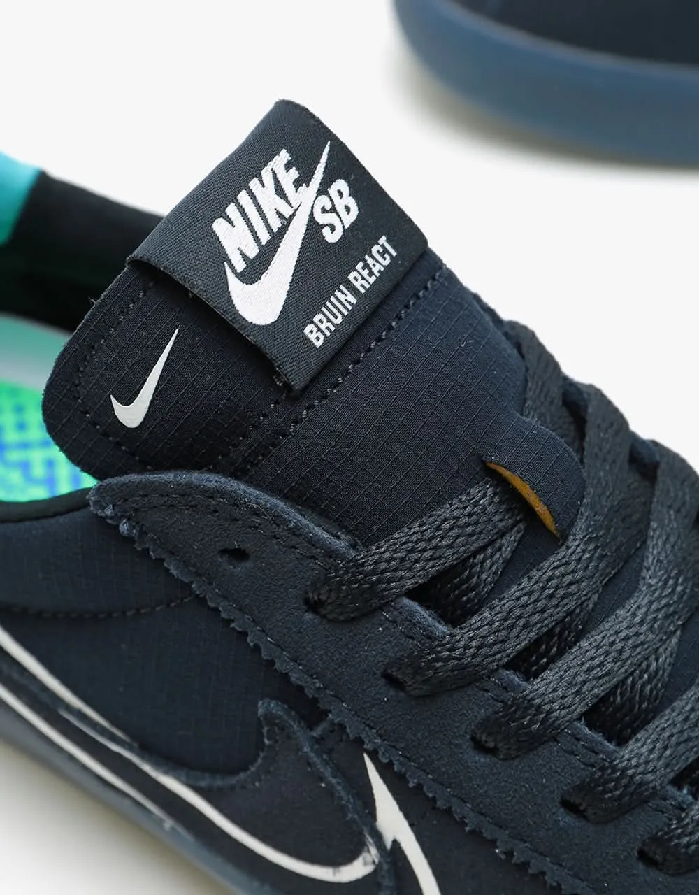 Nike SB Bruin React T Skate Shoes - Dark Obsidian/White-Hyper Jade