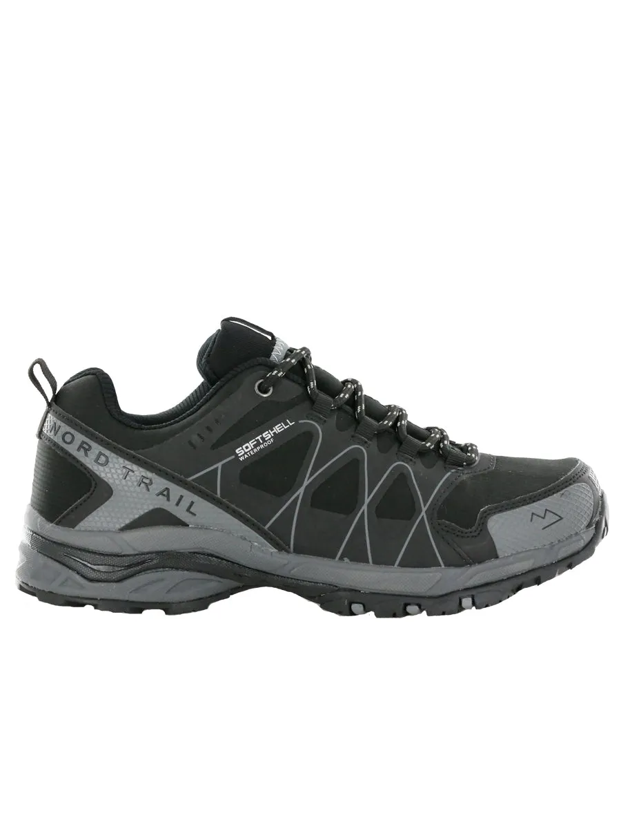 Nord Trail Men's Mt. Hood Low Black/Charcoal Waterproof Hiking Trail Shoe