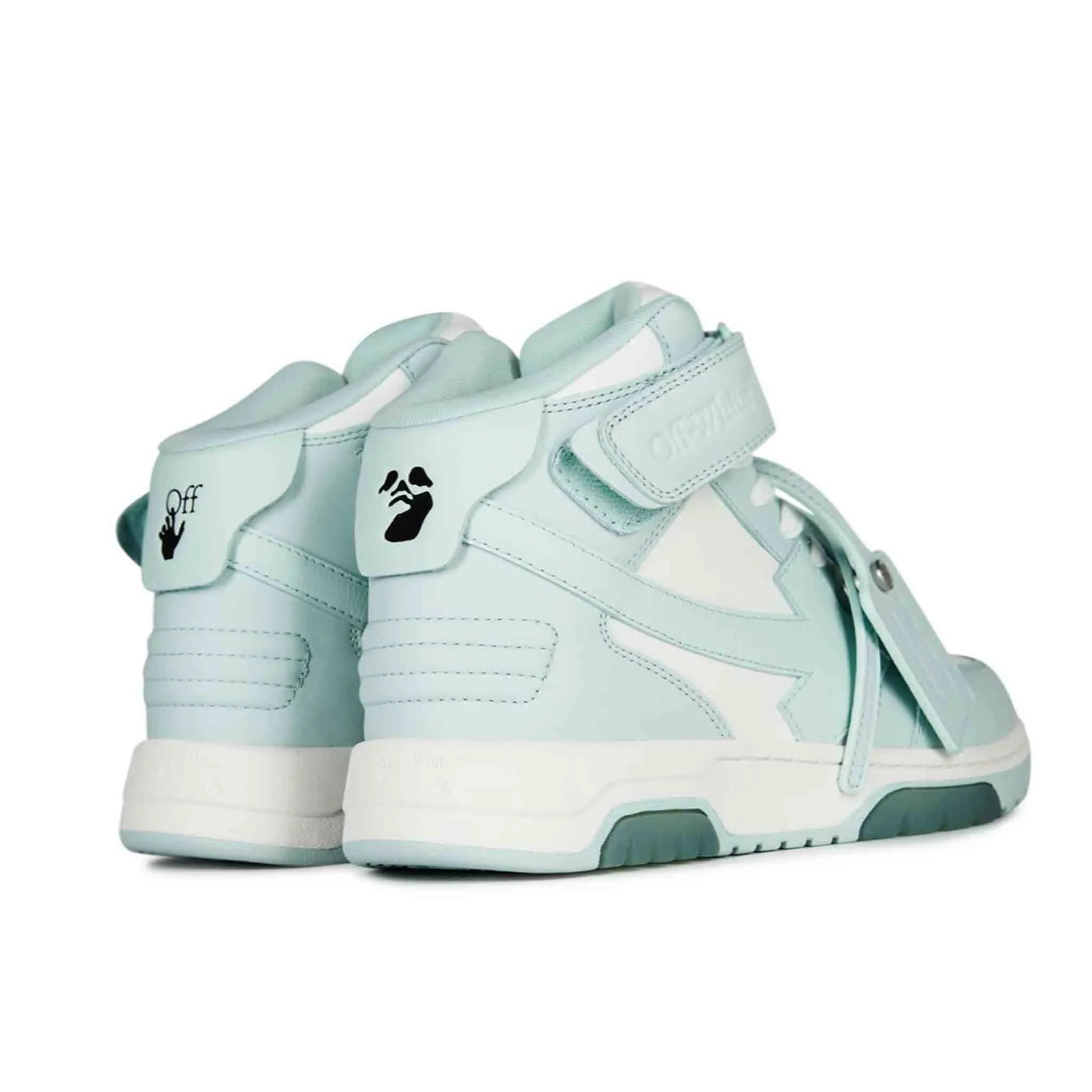 OFF-WHITE Out Of Office Mid Top in Mint Green/ White