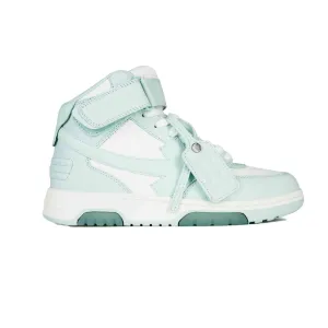 OFF-WHITE Out Of Office Mid Top in Mint Green/ White