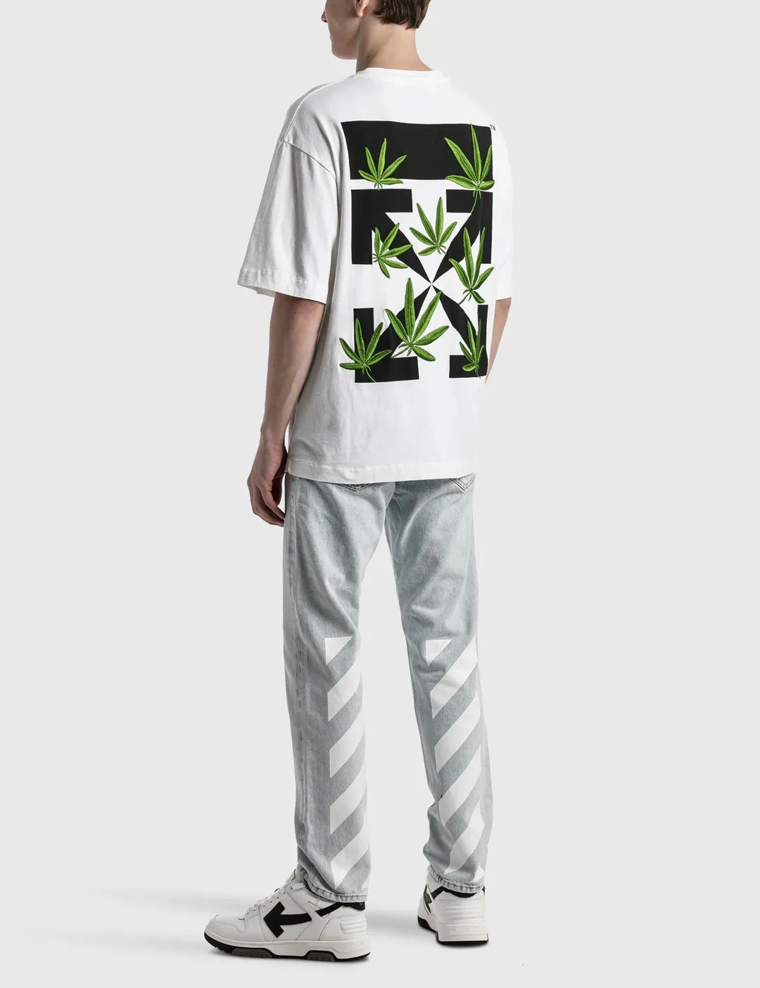 Off-White Weed Arrows Oversized Skate S/S T-Shirt White