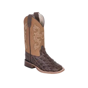 Old West Boots Kid's Square Toe Western Boots