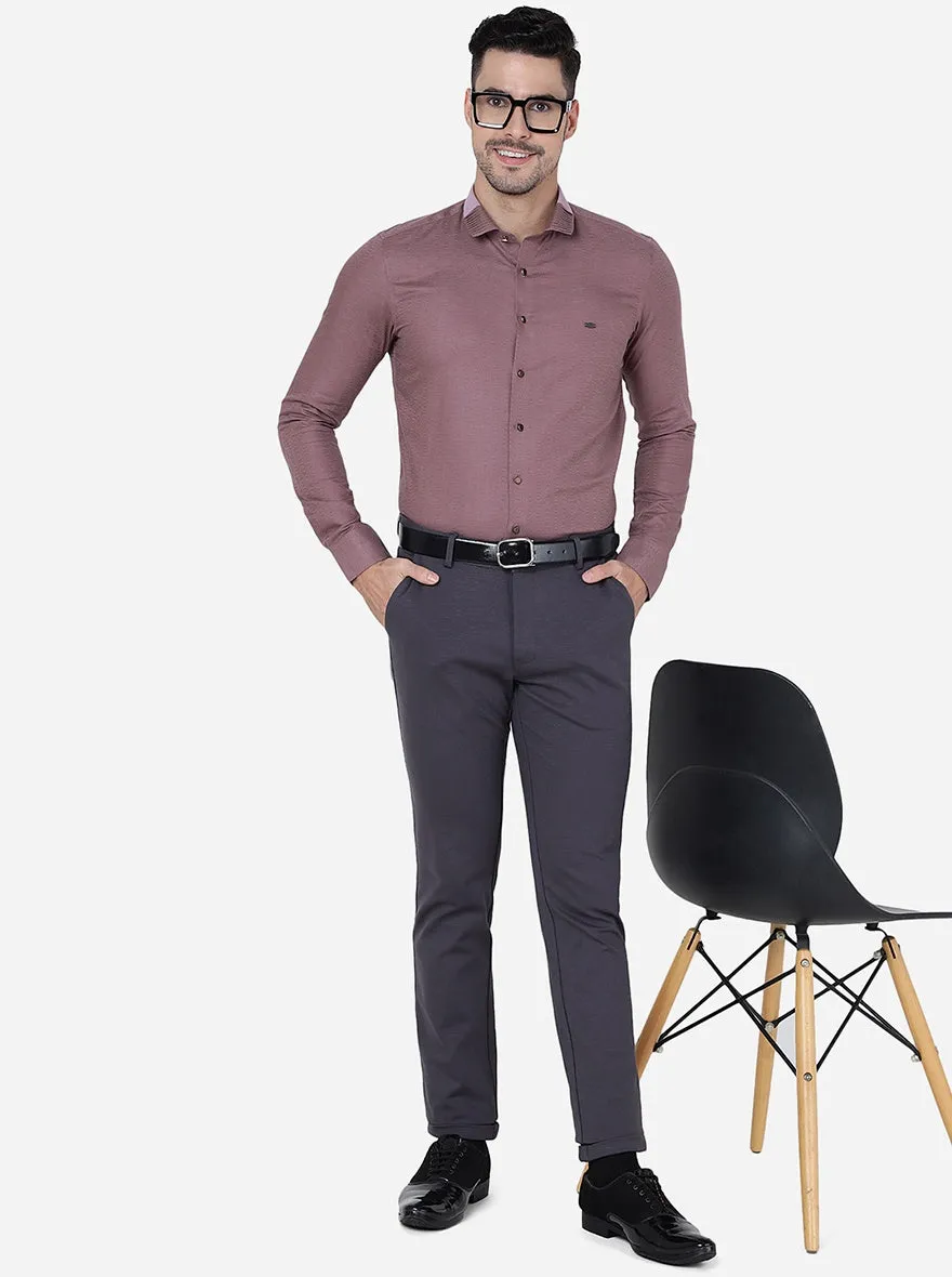 Onion Pink Solid Slim Fit Party Wear Shirt | JB Studio