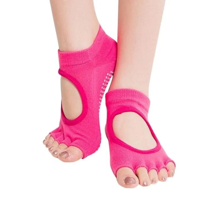 Open Toe Anti-Slip Yoga Socks for Women - Size 34-39 (EUR)