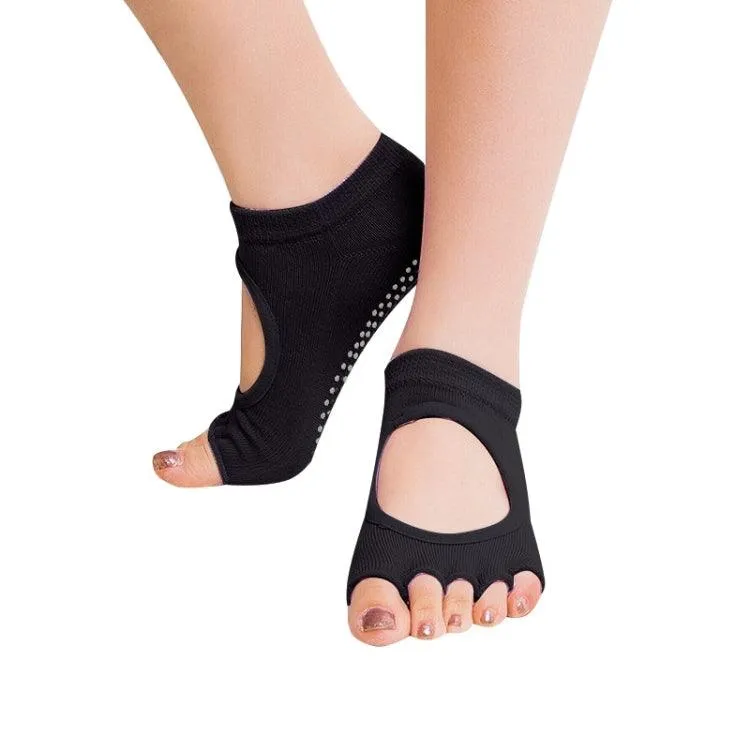 Open Toe Anti-Slip Yoga Socks for Women - Size 34-39 (EUR)