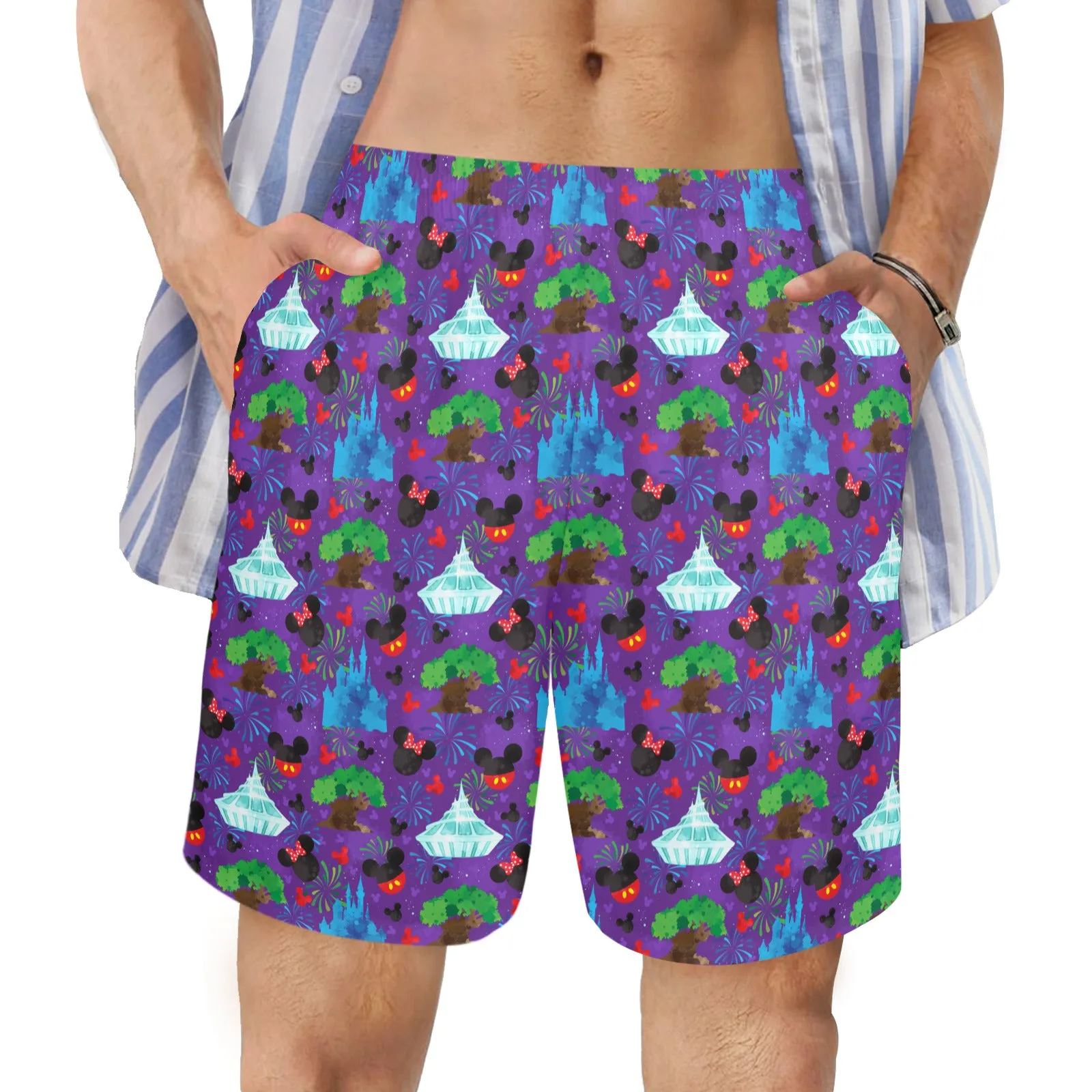 Park Hopper Fireworks Men's Swim Trunks Swimsuit