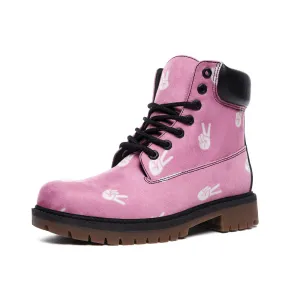 Pink Peace Casual Leather Lightweight boots TB