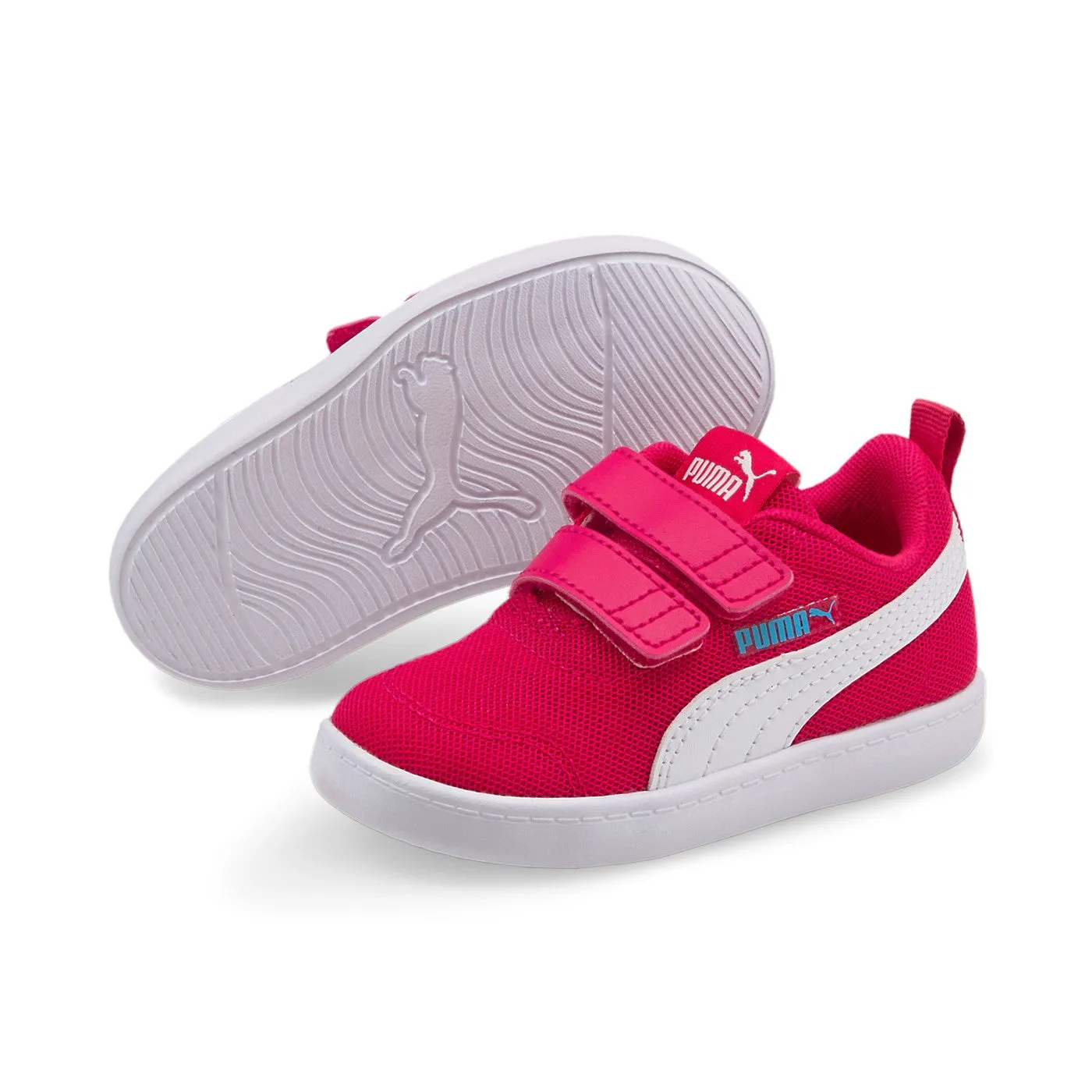 Puma sneakers da bambina con chiusura con strappo Courtflex V2 Mesh V Inf 371759 11 fucsia