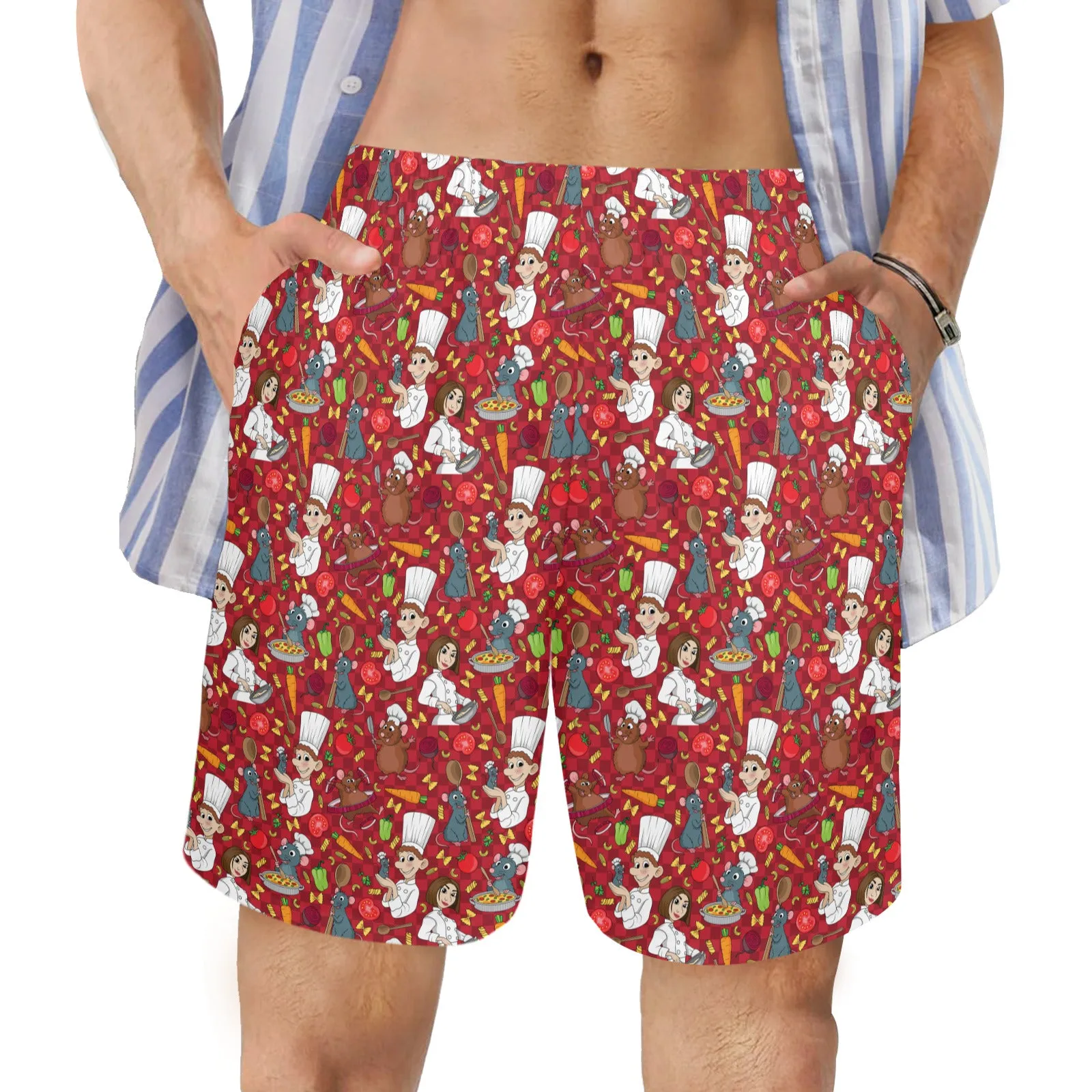 Ratatouille Men's Swim Trunks Swimsuit